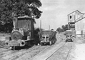 Hunslet Works No 754 'Oldbury' is seen out of steam at Man-Abell Quarries in Mancetter in 1952