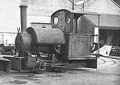 Bagnall 0-4-0 Works No 2088, a 2 foot gauge locomotive is seen at Minworth Sewage Works on 4th March 1961
