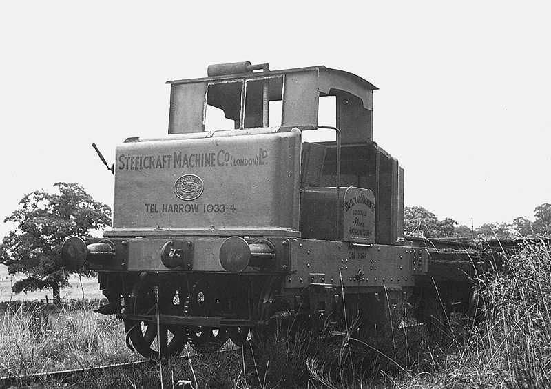 A 40HP diesel built by the Motor Rail & Tramcar Company is seen on the Whitacre to Hampton line