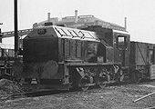 Sentinel 0-4-0 Works No 9617 is seen shunting wagons at Nechells Gas Works on 28th February 1959