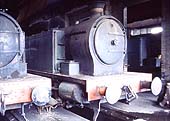Inside of Hams Hall loco shed showing two of the RSHN tanks with a third in the background in November 1971