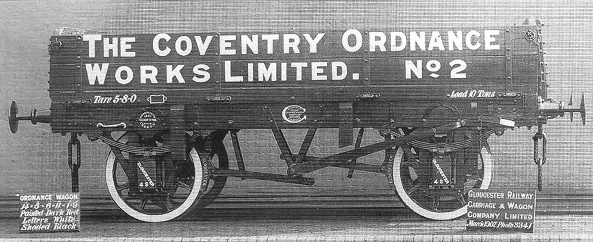 Coventry Ordnance Survey Works Wagon No 2 built in March 1907 by the Gloucester Railway Carriage and Wagon Company