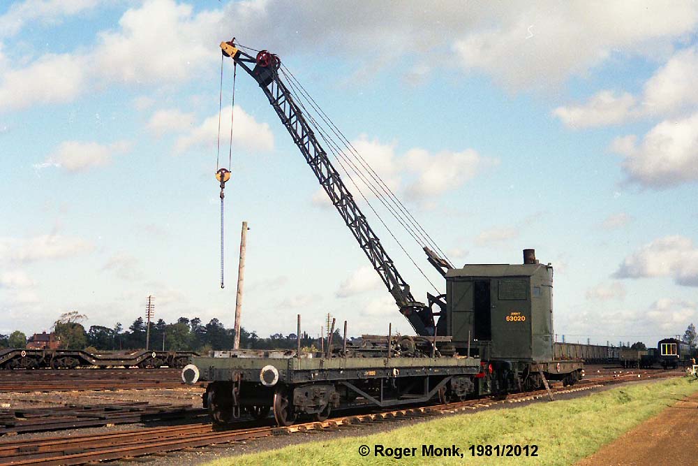 A steam rail crane used for PW work in the Depot, seen in 1981