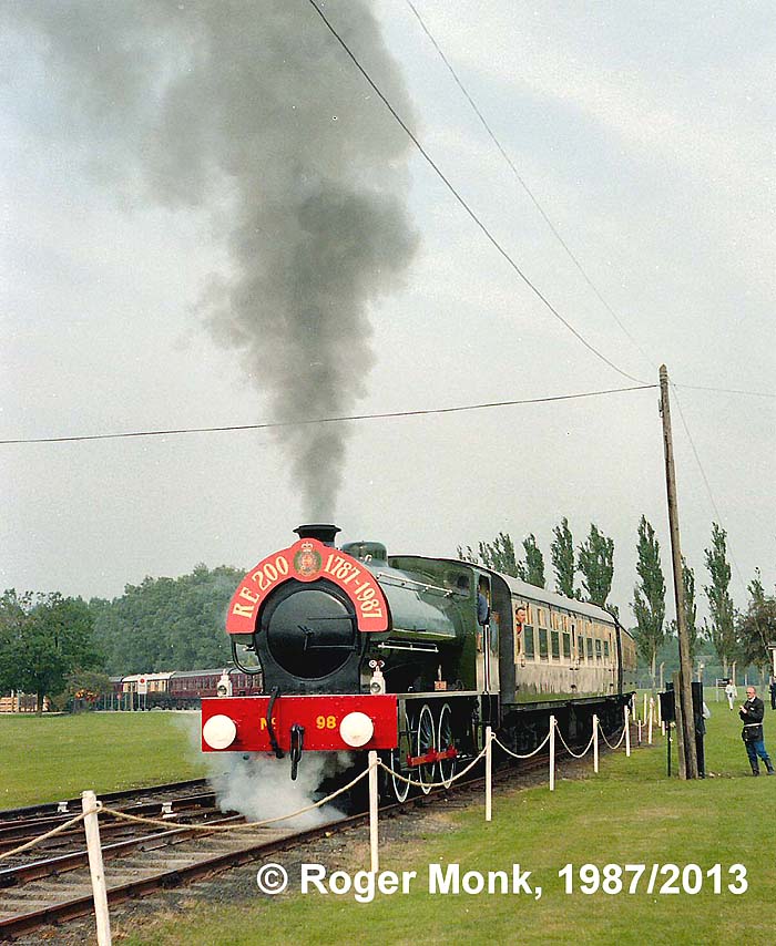 Army 98 working round the depot on passenger trains