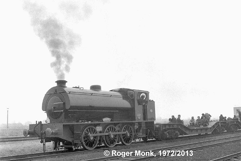 Army 92 WAGGONER on a freight wagon railtour, 7th October 1972