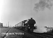 Army 98 ROYAL ENGINEER (Hunslet 3798 of 1953) heads a railtour train