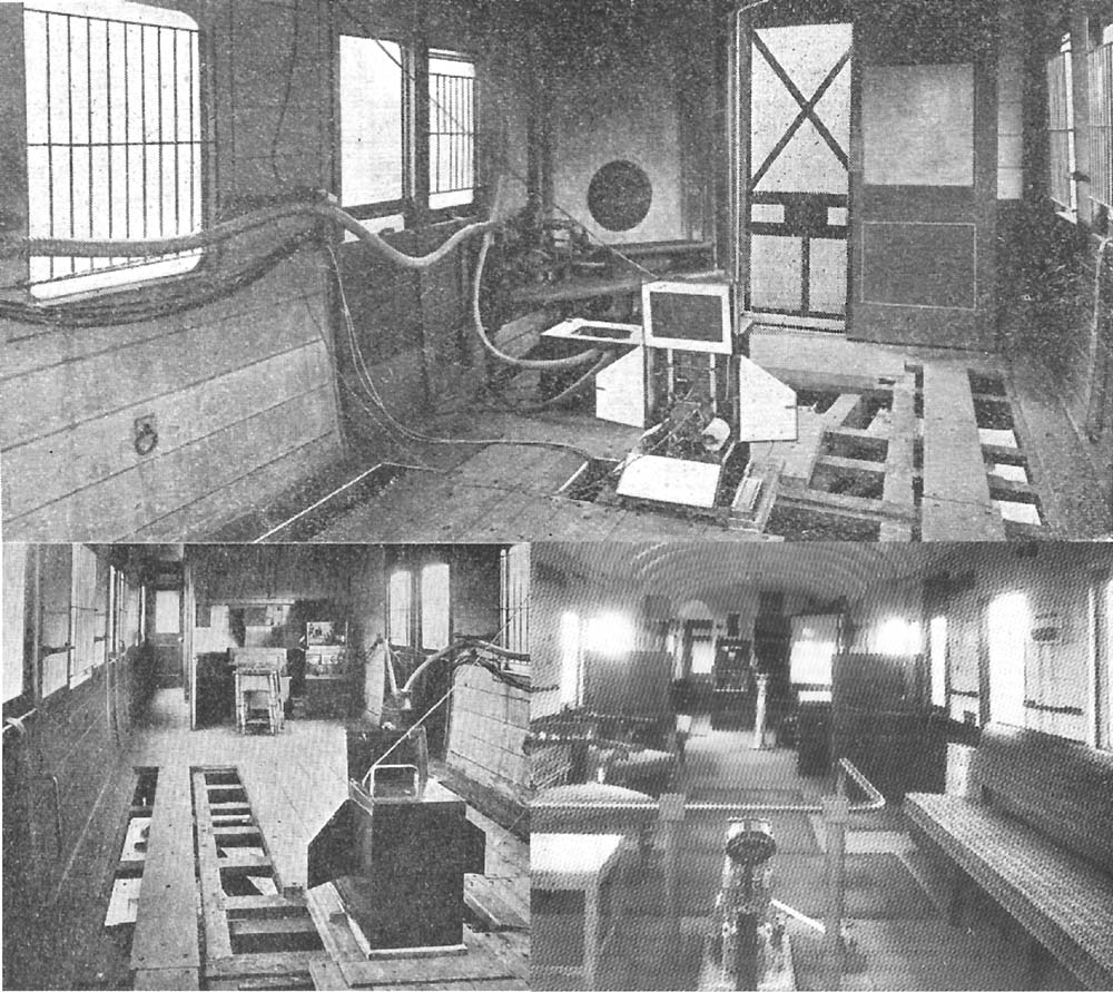 A composite photograph of internal views of the Great Western Railway Whitewash Coach No 2360