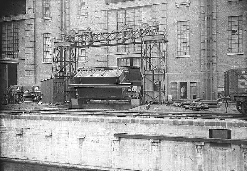 View of the coal  tipping equipment in operation outside Nechells Princes Power Station