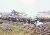Newdigate's Peckett No 4 locomotives is seen lifting a rake of empty internal user wagons back to the colliery in the early 1960s