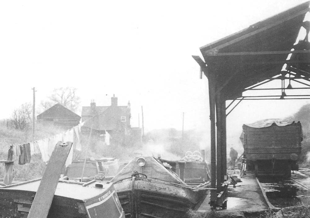 Close up showing the siding which had originally been provided with a movable cover to provide labourers some protection