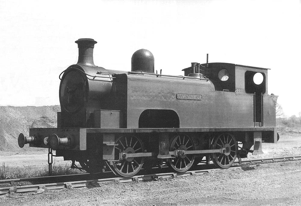North British 0-6-0ST 'Coventry No 1' is seen standing next to the spoil heaps at Newdigate Colliery in 1965