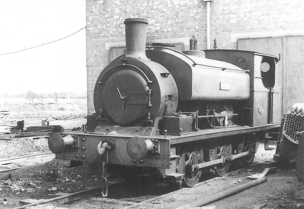 Newdigate Colliery 0-6-0ST 'Lucia' stands on one of the roads outside the colliery's two road engine shed