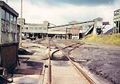 Looking from the rail weigh bridge towards Newdigate Colliery screens just after the colliery closed in 1982
