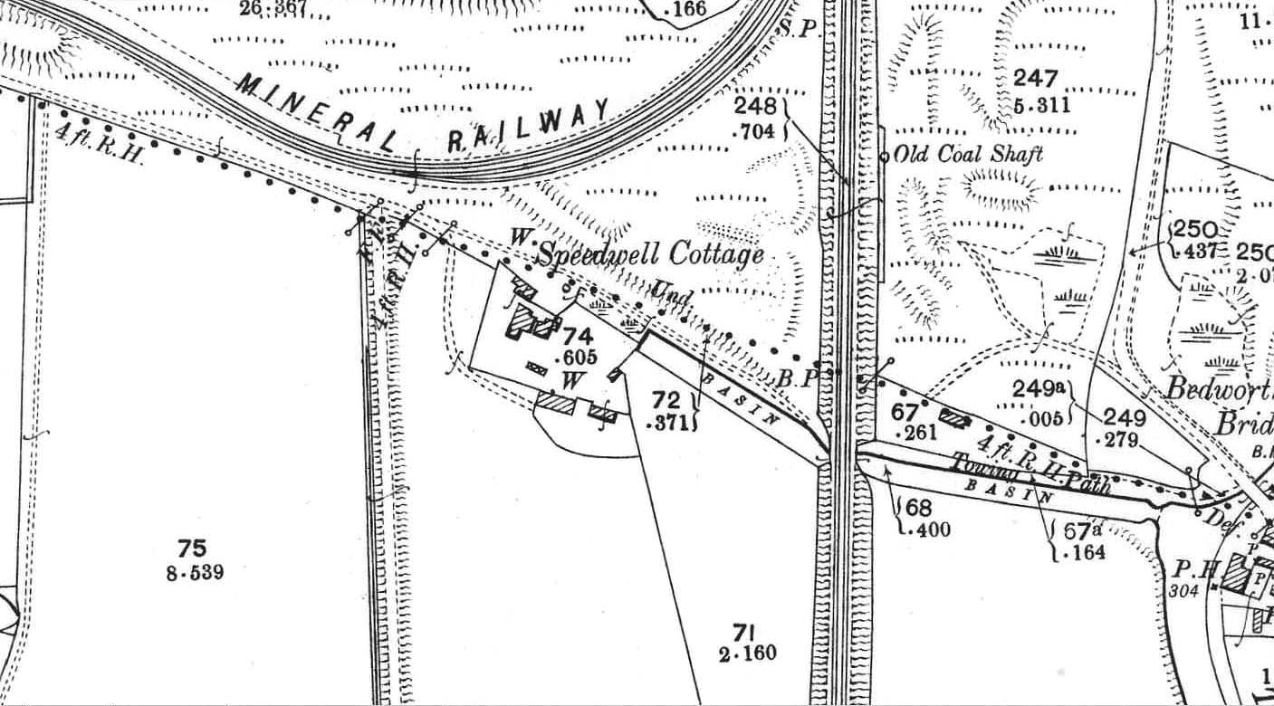 A 1902 Ordnance Survey Map showing the exchange sidings are now in place but no siding to the wharf