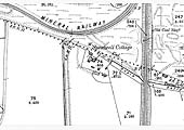 A 1902 Ordnance Survey Map showing the exchange sidings are now in place but no siding to the wharf