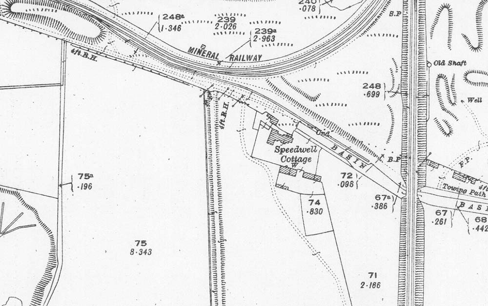A 1923 Ordnance Survey Map showing the exchange sidings but with the number of wharf sidings reduced to one