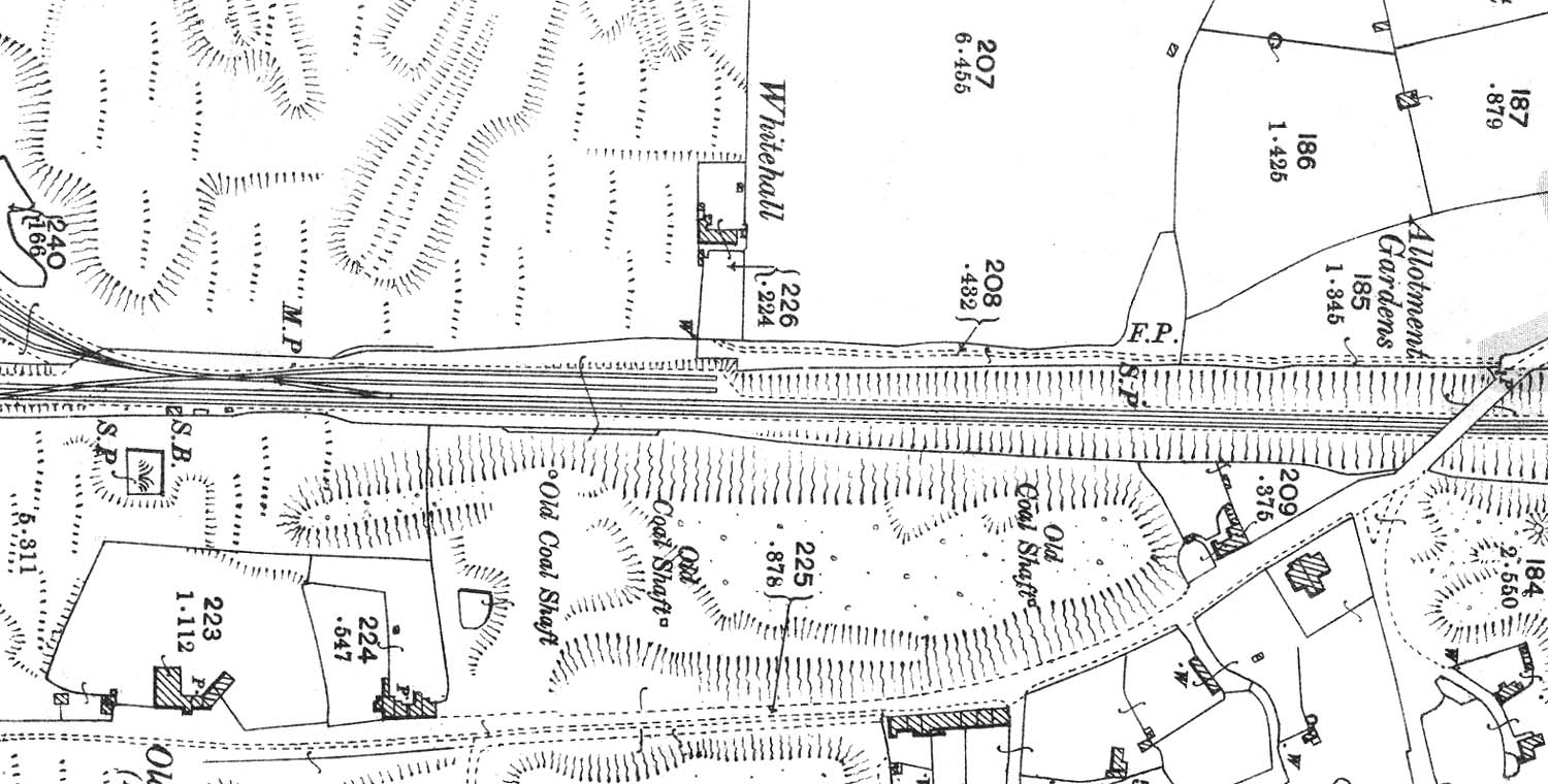 A 1902 Ordnance Survey Map of the Exchange Sidings and Newdigate Siding Signal Cabin and headshunt sidings