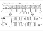 Schematic diagram showing Railcar No 1, the Motor Brake Third, with a seating capacity of thirty-two people