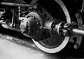 Close up showing the final drive system of the 1911 experimental twin engined Daimler Railcar