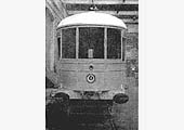 A photograph of the front elevation of the 1911 experimental two 105 hp Daimler sleeve-valve engined Daimler Railcar