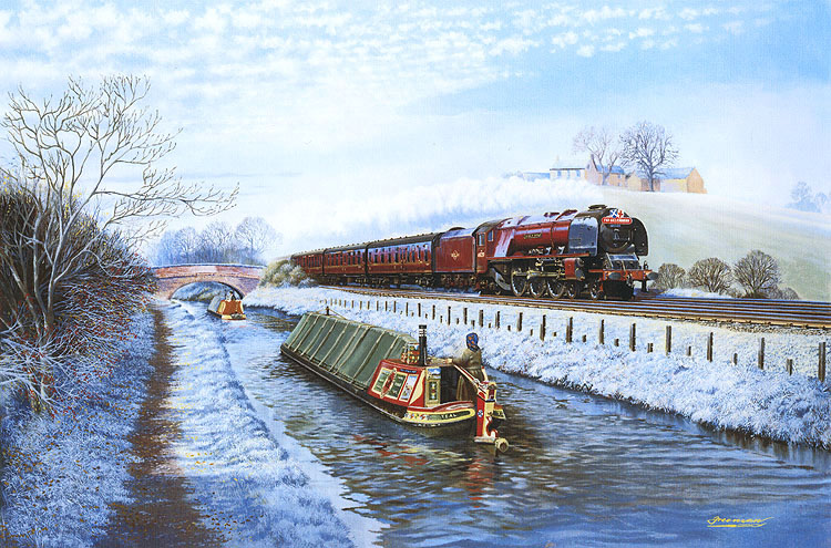 'Coronation ' class 4-6-2 No. 46229 'DUCHESS OF HAMILTON' at Stretton-under-Fosse with the up 'Caledonian