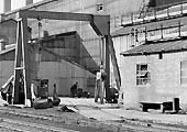 View of one of the sidings used to transport equipment into Southam Cement Works seen in October 1967