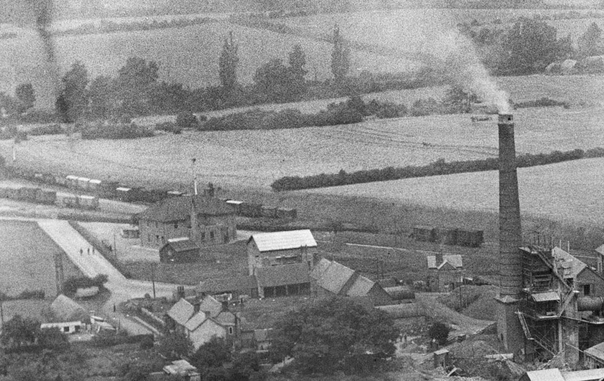 Third of three aerial views of Southam Cement Works, Long Itchington, taken in 1932